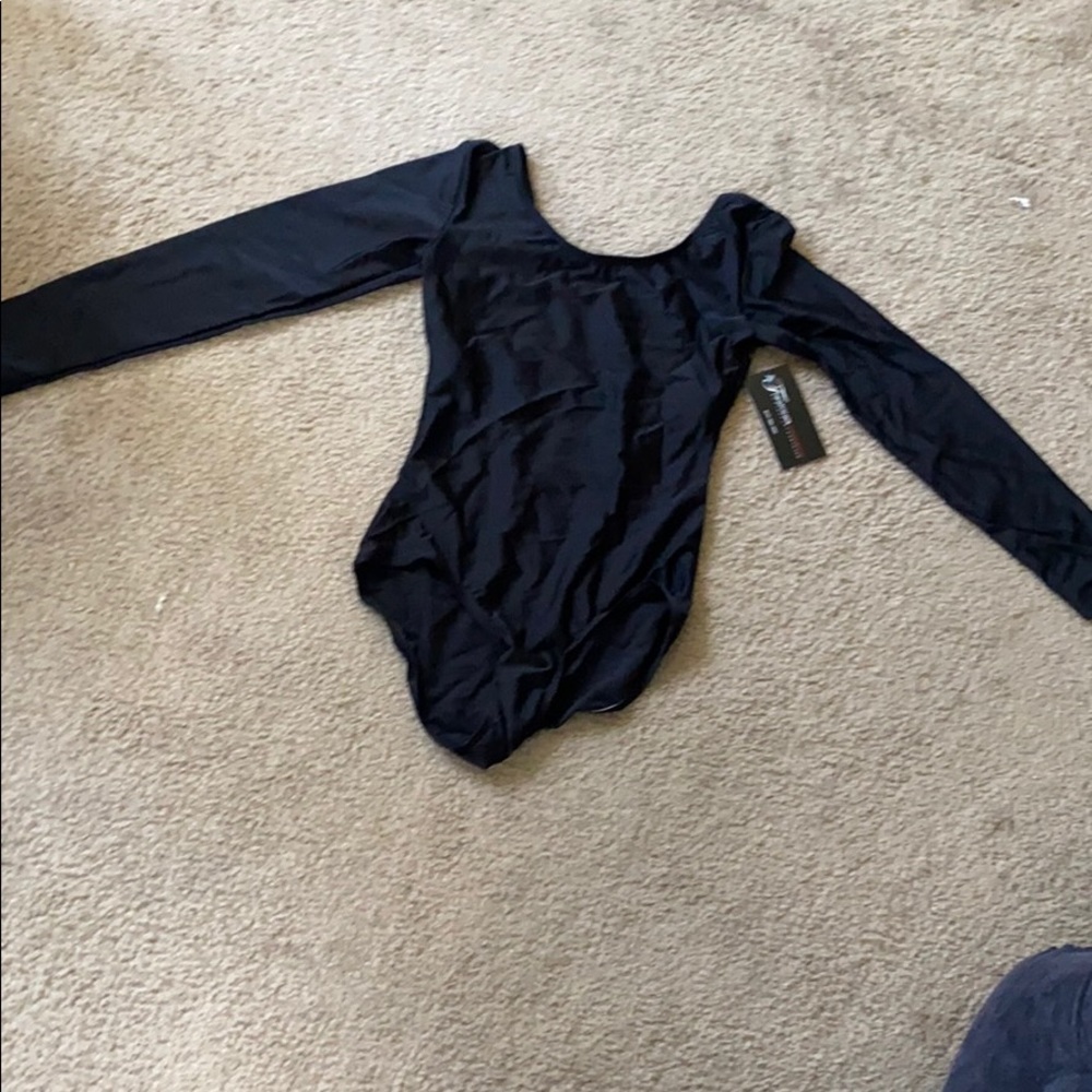 Long sleeve Athletic Leotard (Black)